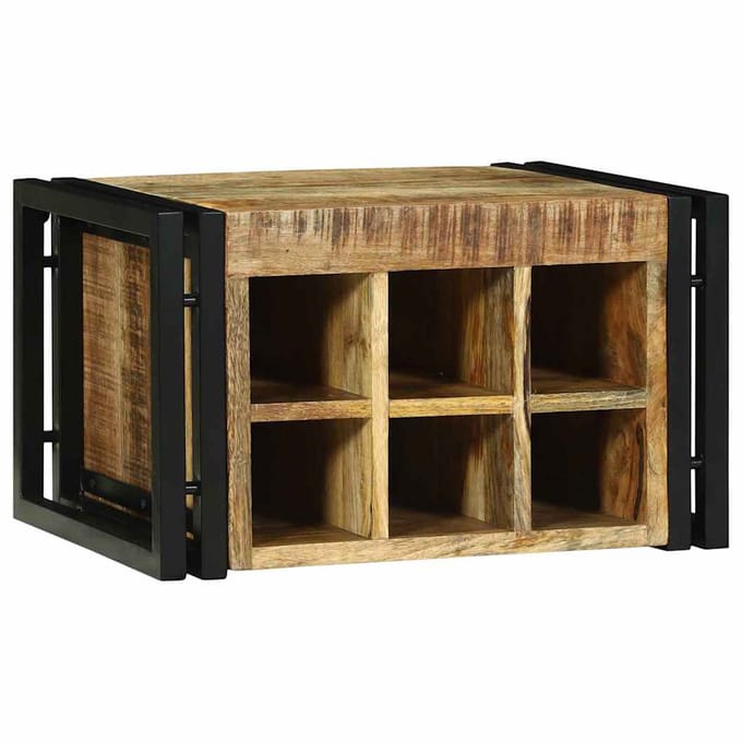 vidaXL - Wijnrek - 2 - st - 46 - x - 35 - x - 27,5 - cm - Massief - Mango - Hout