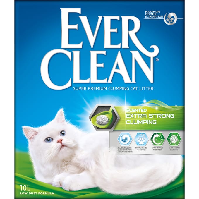 2x10l Ever Clean® Extra Strong Kattenbakvulling Frisse Geur Kat