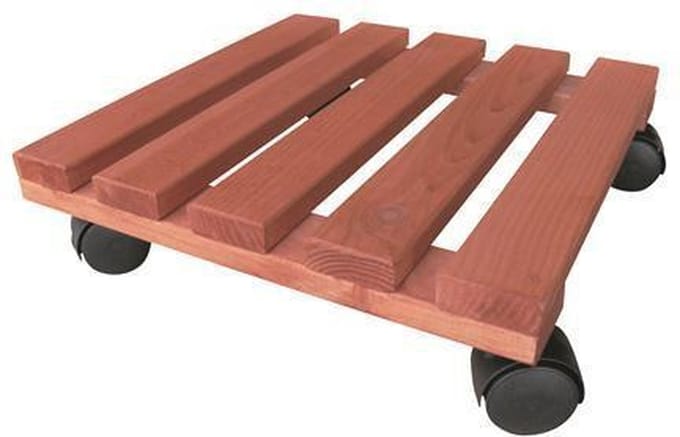 Plantentrolley – 30x30 cm – Vuren – Met wielen