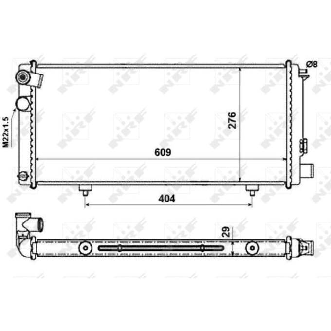 Radiator, motorkoeling NRF 54628