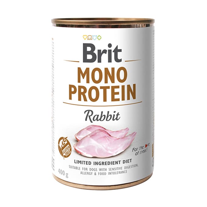 Brit Blik Care Mono Protein 400 g - Hondenvoer - Konijn