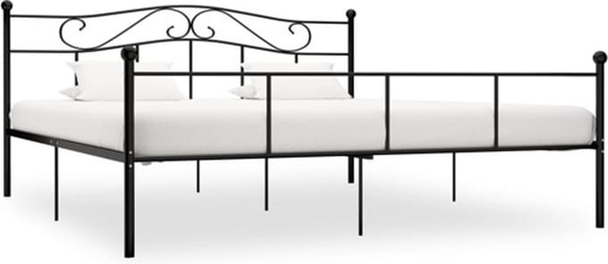 vidaXL - Bedframe - metaal - zwart - 200x200 - cm
