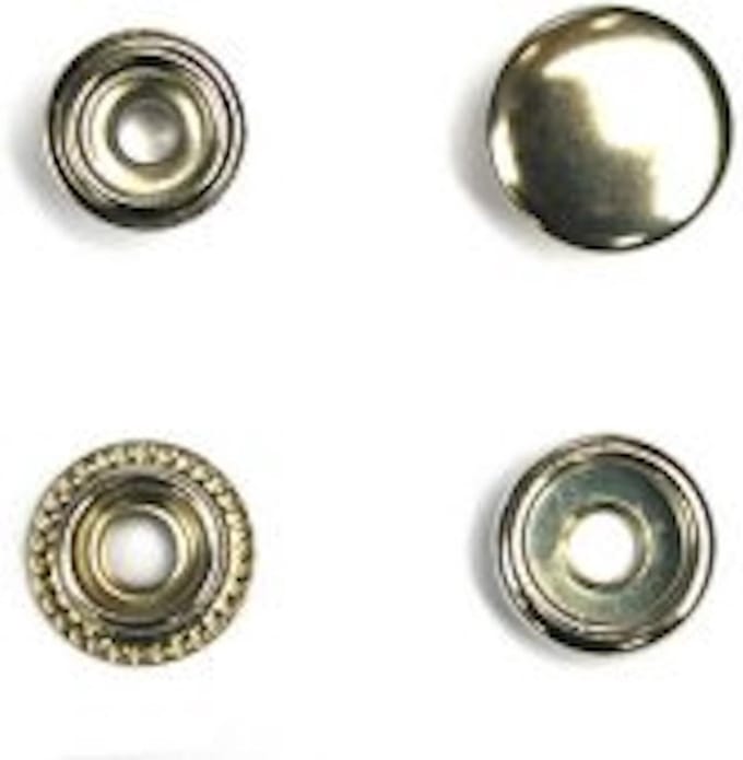 Elga inslag drukknopen drukkers - Zilverkleurig metaal nikkel - 15 mm - 12 stuks