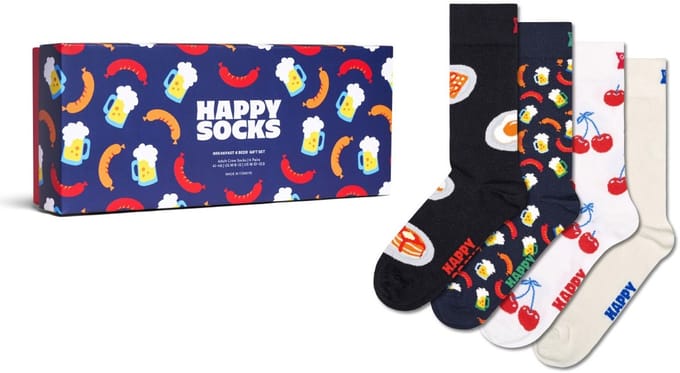 Happy Socks unisex giftbox 4P sokken food multi