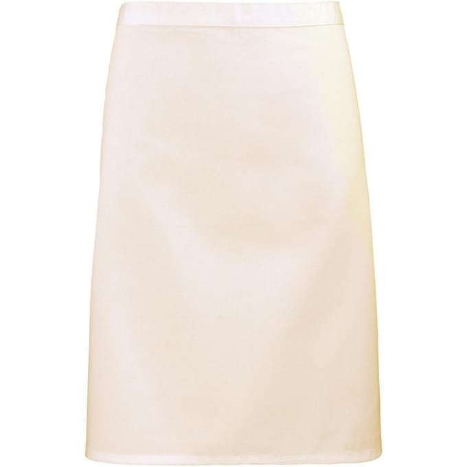 Premier Unisex Volwassenencollectie Halflang Taille Schort (Natuurlijk)