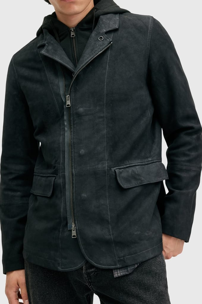 AllSaints Norton Blazer Carter Grey Größe: XS | Blazer Outlet | Herren | Grau