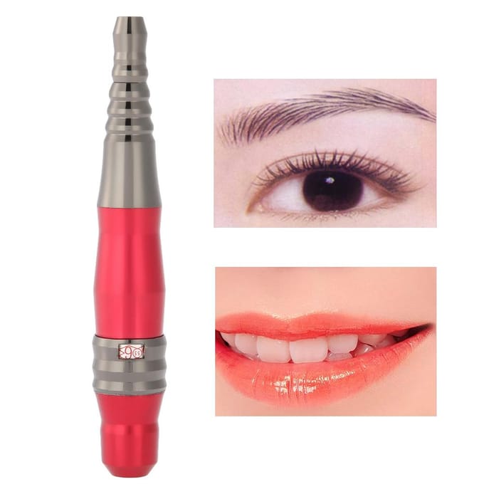Machine Stylo Tatouage Microblading Semi-Permanent Sourcil Eyeliner Lèvre Stylo Tatouage Rouge Rose EU Plug gray