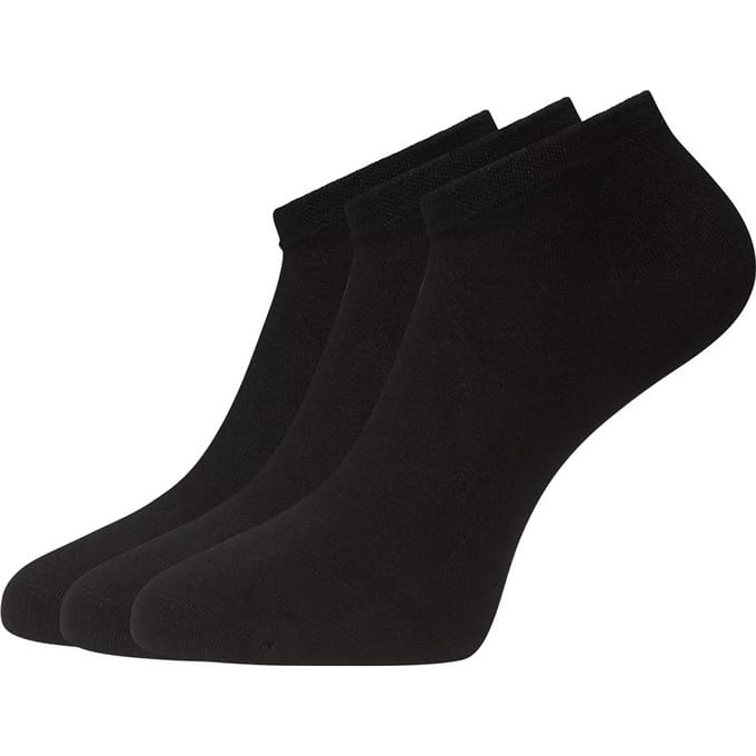 Bamboo Basics Sneakersokken Dani - 3-pack - Maat 35-40 - Bamboe Zwarte Sokken - Onzichtbare Sokken
