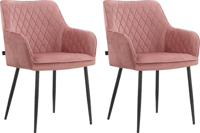 Elvira-Armstoel - Set van 2 - Roze