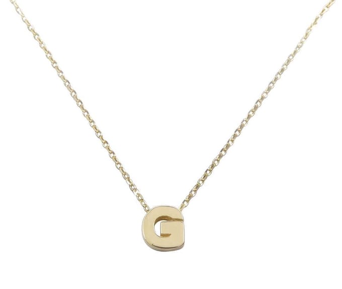 Gouden ketting met G hanger