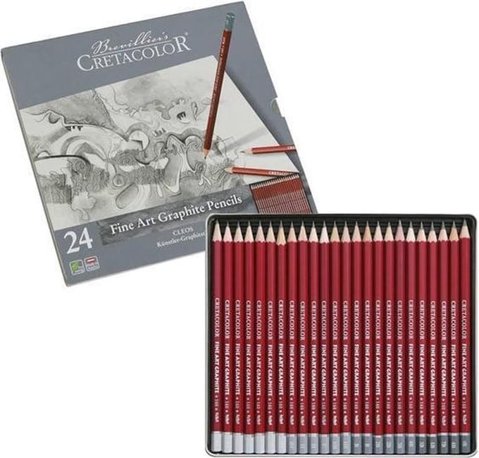 Cretacolor grafietpotloden cleos blik 24st