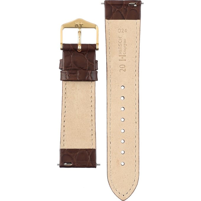 Hirsch 12302810-1-20 Crocograin Horlogeband