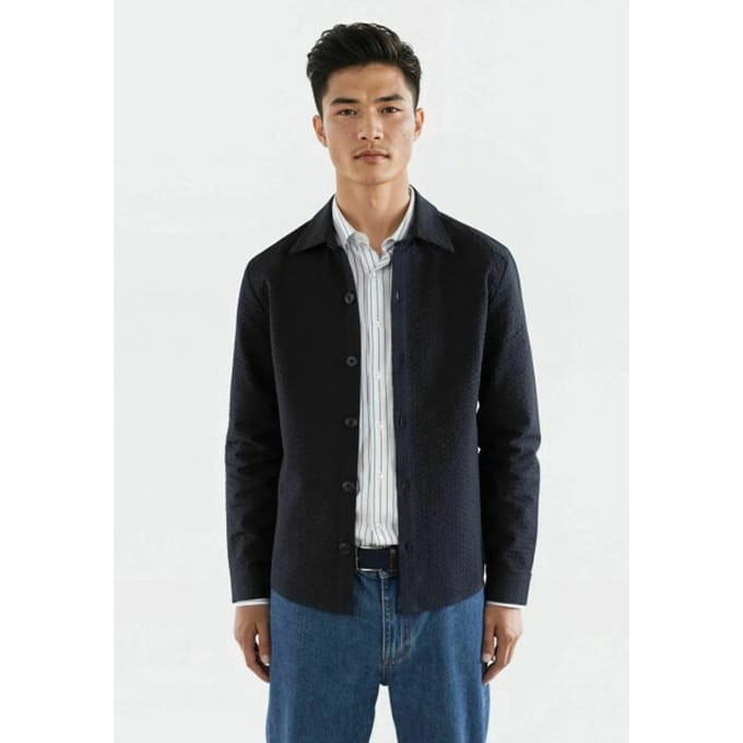 Ciszere 30062-009 dawson seesucker overshirt dark navy