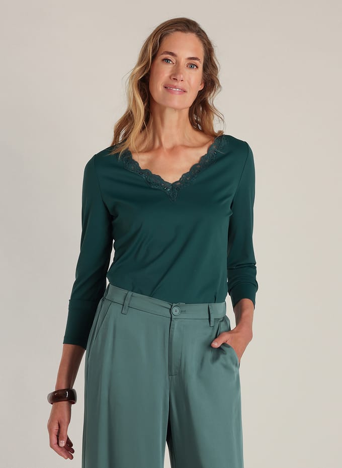 YEST Diliana Tops - Teal Green - maat 38