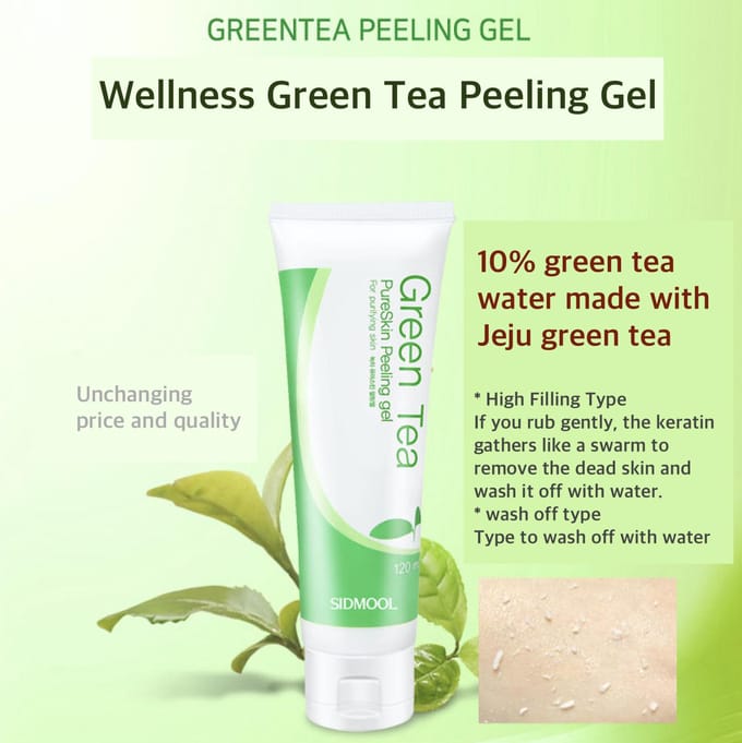 SIDMOOL Groene Thee Pureskin Peelinggel 120ml white