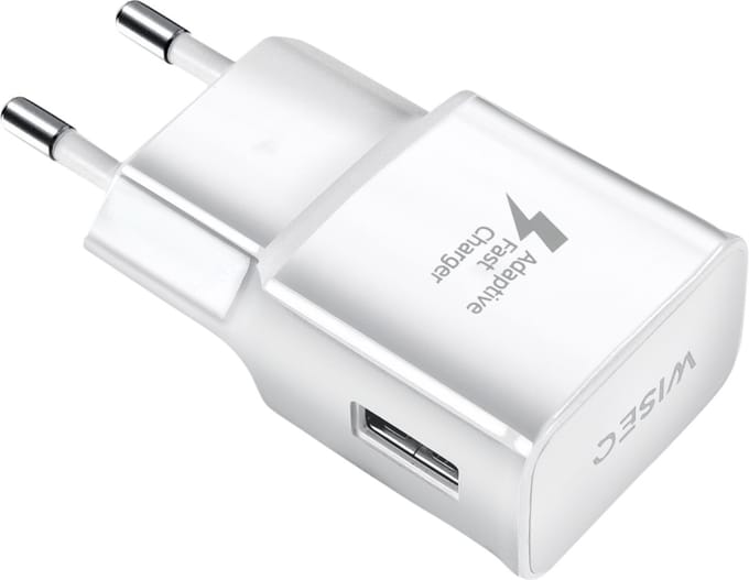 USB Adapter Wit – Snelle Oplader – Compacte USB Lader – Geschikt voor Apple & Samsung - WiseQ