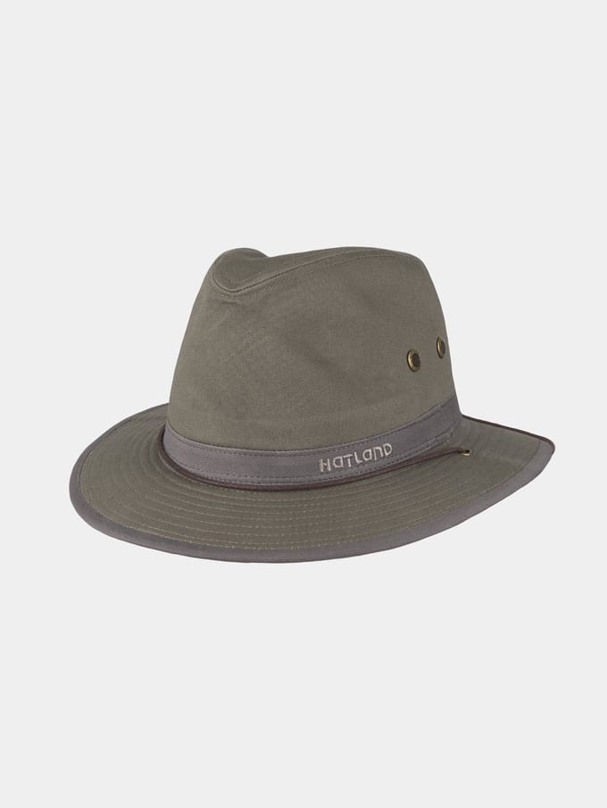 Campwood - Katoenen fedora hoed - Olijf groen