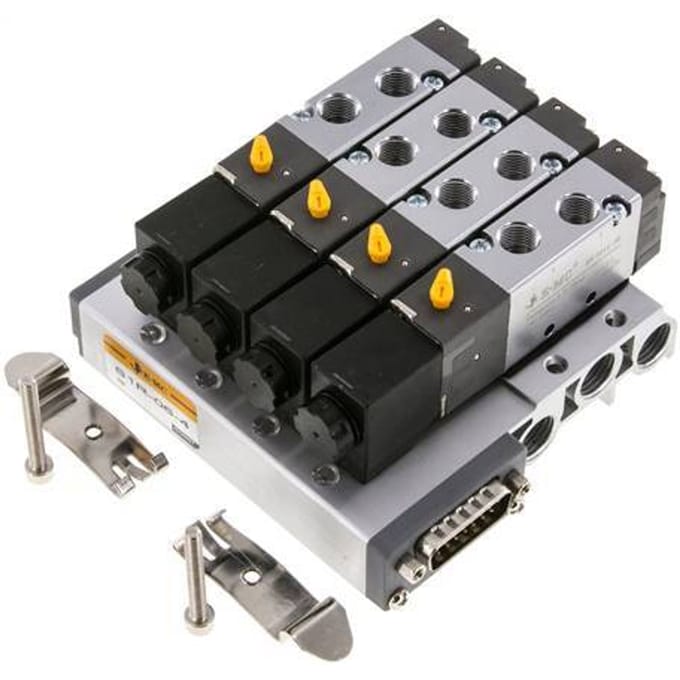 G1/8'' 4x Pneumatisch Ventiel Terminal 24V DC 1,5-8bar/21,0-112psi Meerpolig E.MC