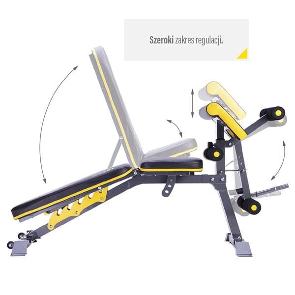 HMS LS3061 - Gewichthefferbank - Multipositie - Met Preacher Curl - Verstelbaar