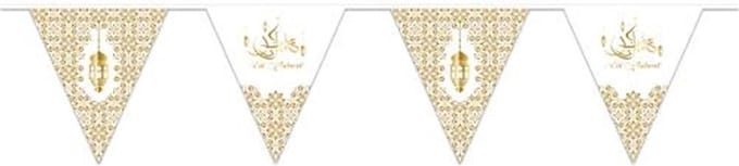 Eid Mubarak - Vlaggenlijn Goud Papier (3 m)