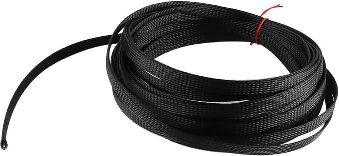 Dailygoods - Vlamvertragende Gevlochten Kabelbescherming 10 mm x 10 m