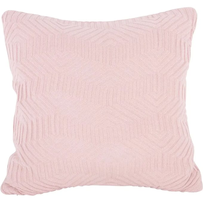 Present Time Sierkussen Honeycomb - Roze - 45x45x15cm - Modern - Katoen