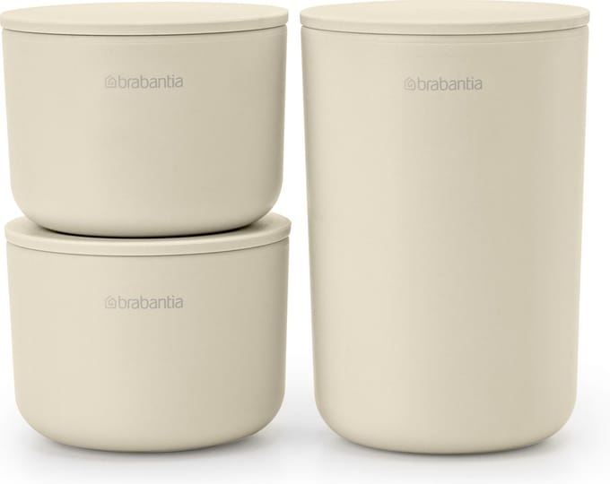 Brabantia ReNew Opbergpotjes Set - 3-delig - Soft Beige