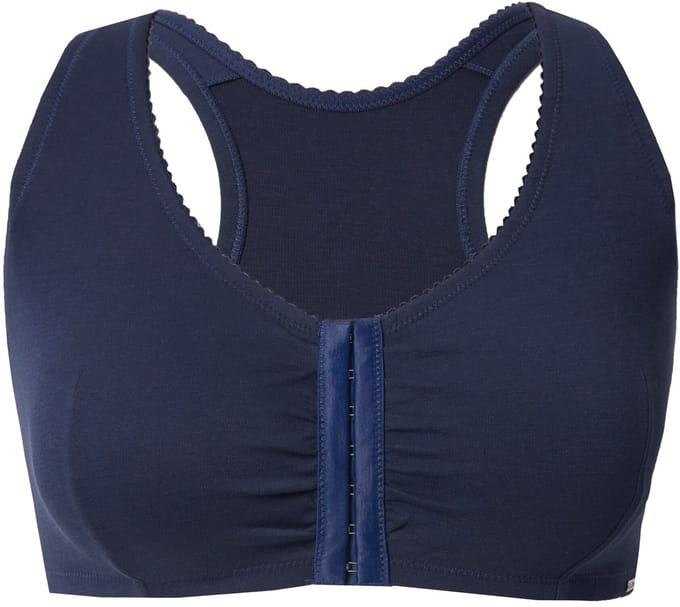 Ulla Popken - Dames - Bustier borstvoedingsbeha voorsluiting - Nachtblauw - Maat 100D