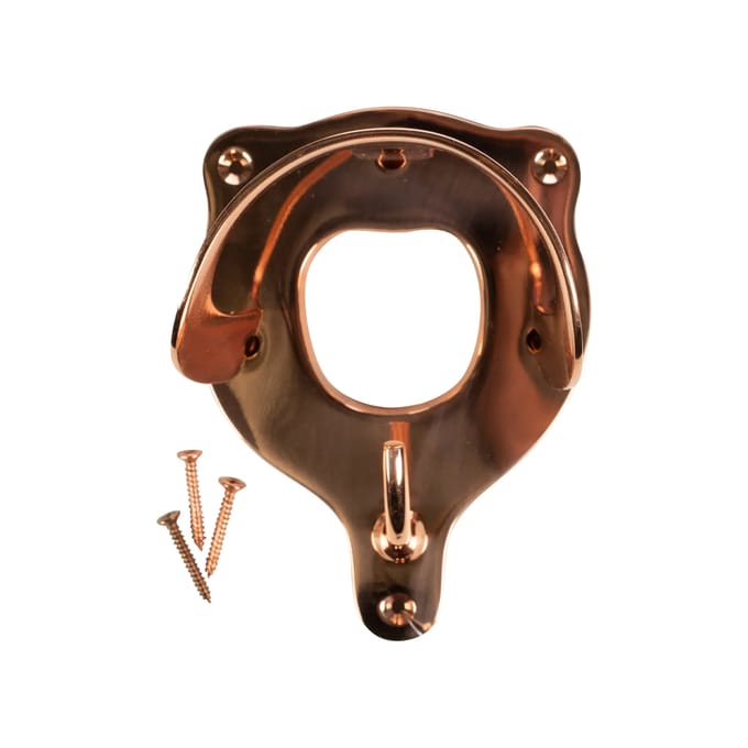 HKM HOOFDSTELHANGER MESSING Bruin