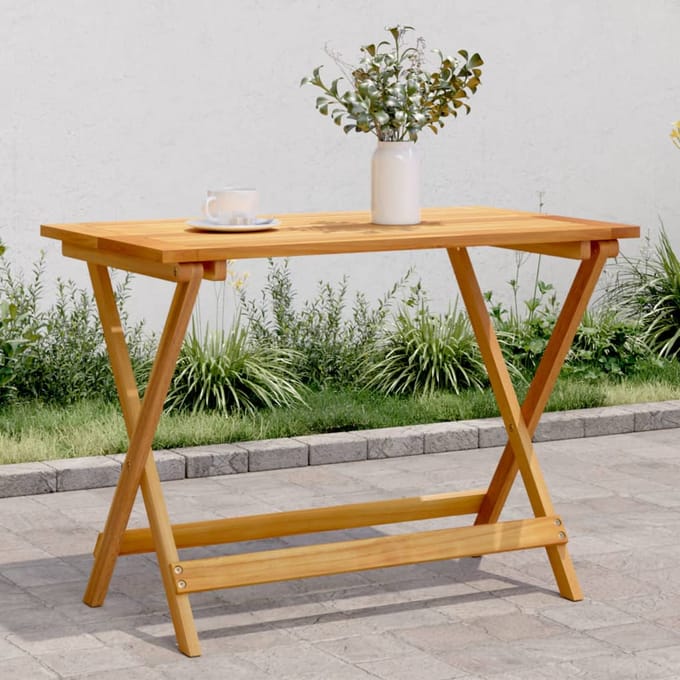 vidaXL - Tuintafel - inklapbaar - 90x52,5x65 - cm - massief - acaciahout