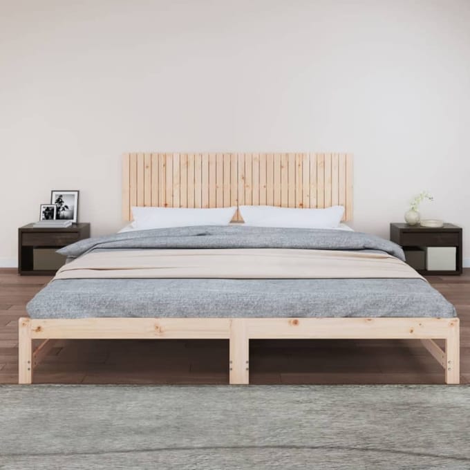 vidaXL - Wandhoofdbord - 204x3x60 - cm - massief - grenenhout