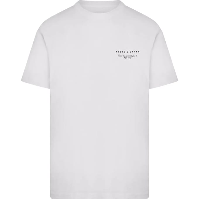 Mister Tee - Kyoto Japan Birds And Flowers Heren Tshirt - L - Wit