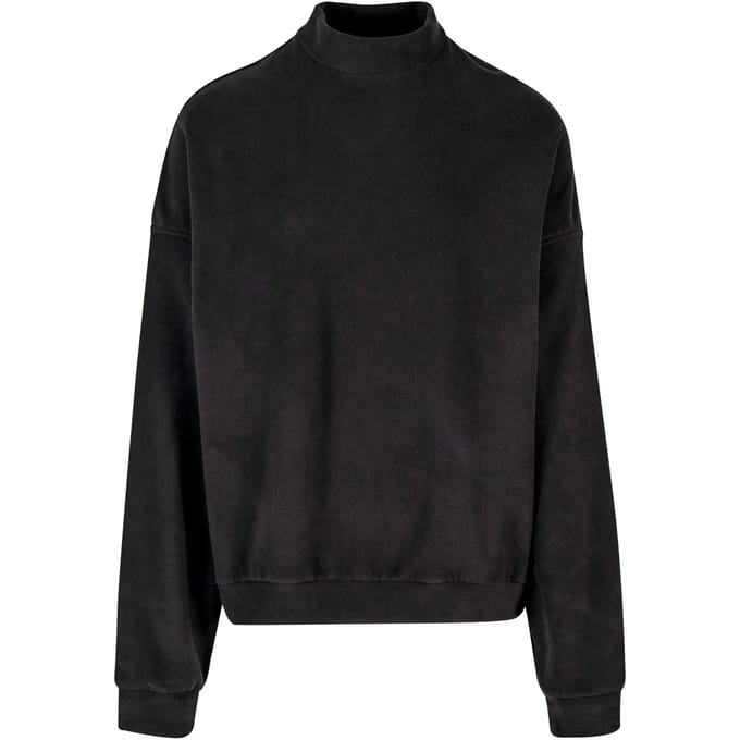Urban Classics - Oversized Polar Fleece Crewneck sweater/trui - 5XL - Zwart