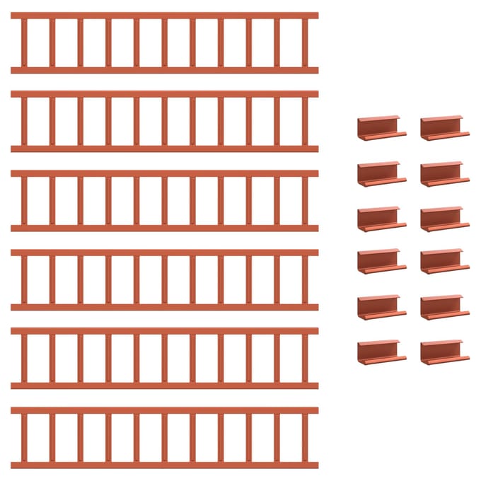 vidaXL - Dak - sneeuwbeschermer - Rood - 600 - x - 2,5 - x - 20 - cm - Staal