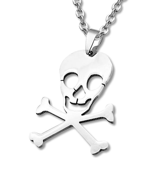 Amanto Ketting Arend - 316L Staal - Doodshoofd - 29x41mm - 60cm