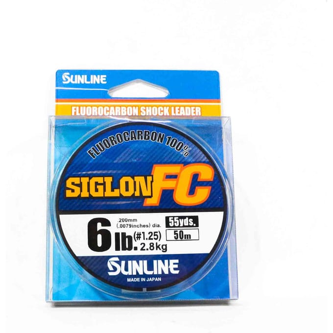 Sunline Fluorocarbon Leider Siglon FC 100% 50m 6lb Diameter 0,2 mm (8265) schoon