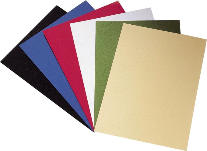 Schutbladen lederlook 250gr. - A4 - rood - 100 stuks
