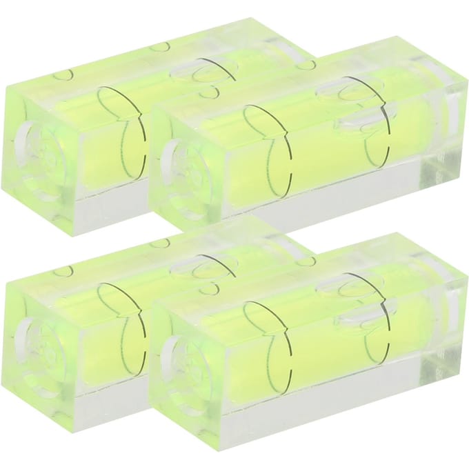 4 stuks Kleine Waterpas Vierkante Bubbelwaterpas Detector 3D Printer Waterpas Meetinstrument white
