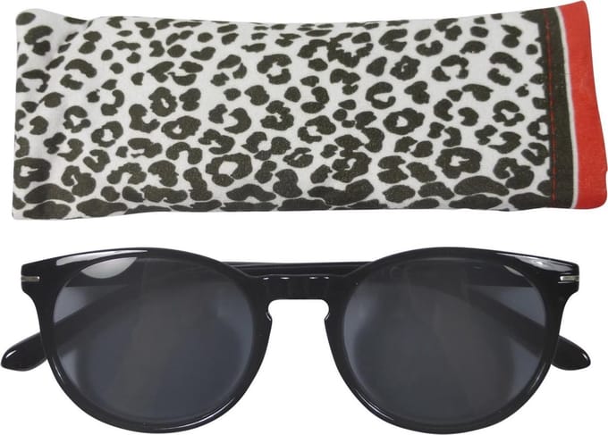 Lilly&June Zonneleesbril Zwart +3 - Met Dierenprint Etui