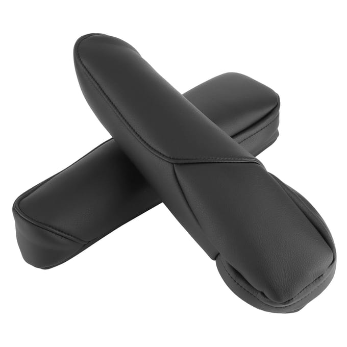 Housse Décorative de Garniture de Couvercle d'Accoudoir de Siège en Cuir Microfibre Adaptée pour Honda CRV 2007 2009 noir