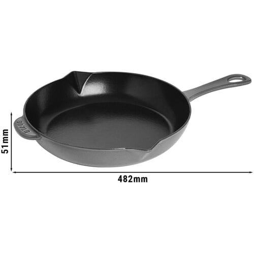 STAUB PANS - Koekenpan met schenktuit - Ø 260mm - Gietijzer - Grafietgrijs