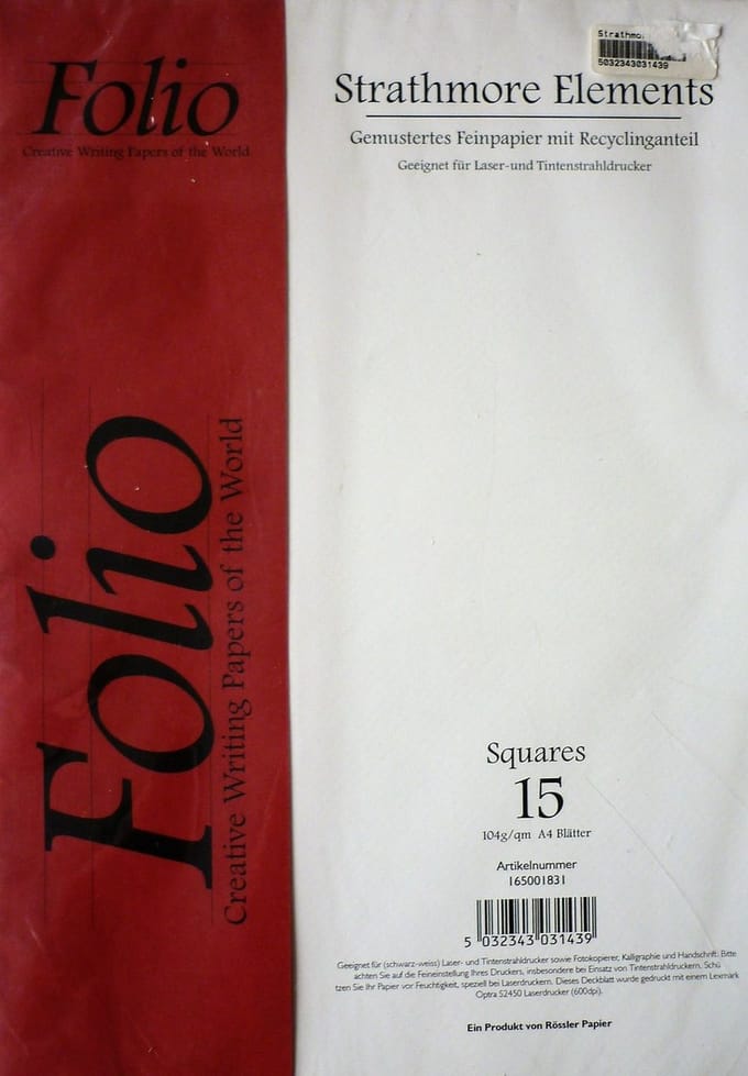 Rössler - Folio Creative Writing Paper- A4 - Strathmore Elements Squares - 104g - 15 vel