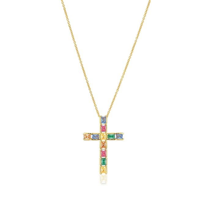 SIF JAKOBS JEWELLERY ROCCANOVA CROCE NECKLACE SJ-N2396-XCZ-YG