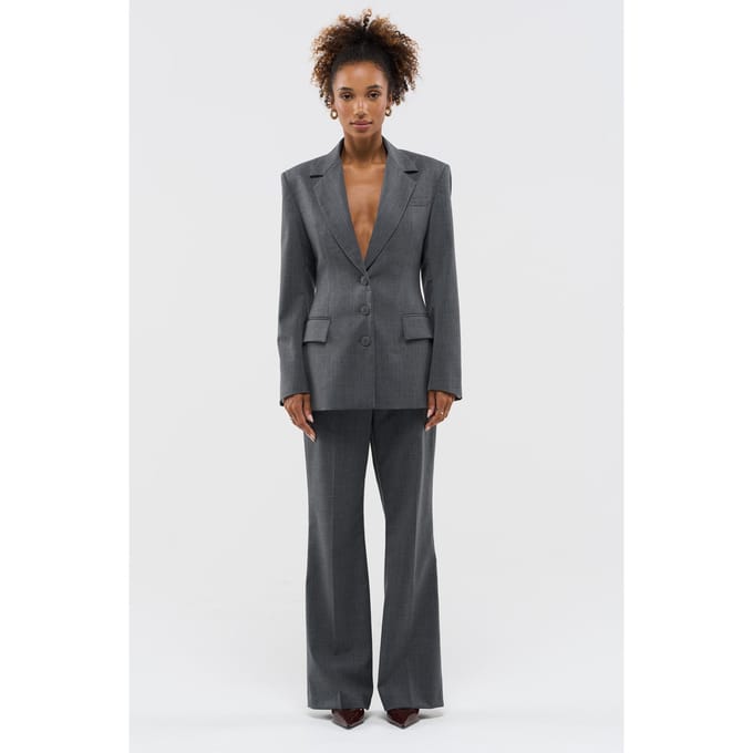 BENU Dames Grijze Getailleerde Blazer