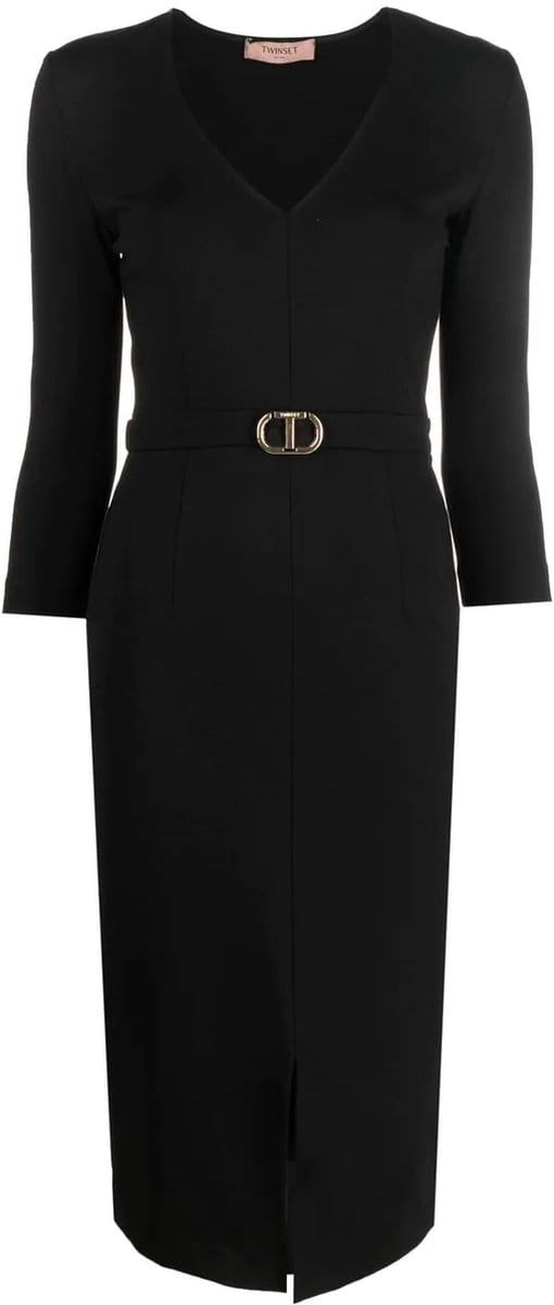 Twinset • zwarte jurk met logo • maat 34 (IT40).