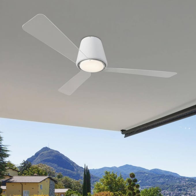 LEDS-C4 Tijdloze plafondventilator Garbí met LED-licht