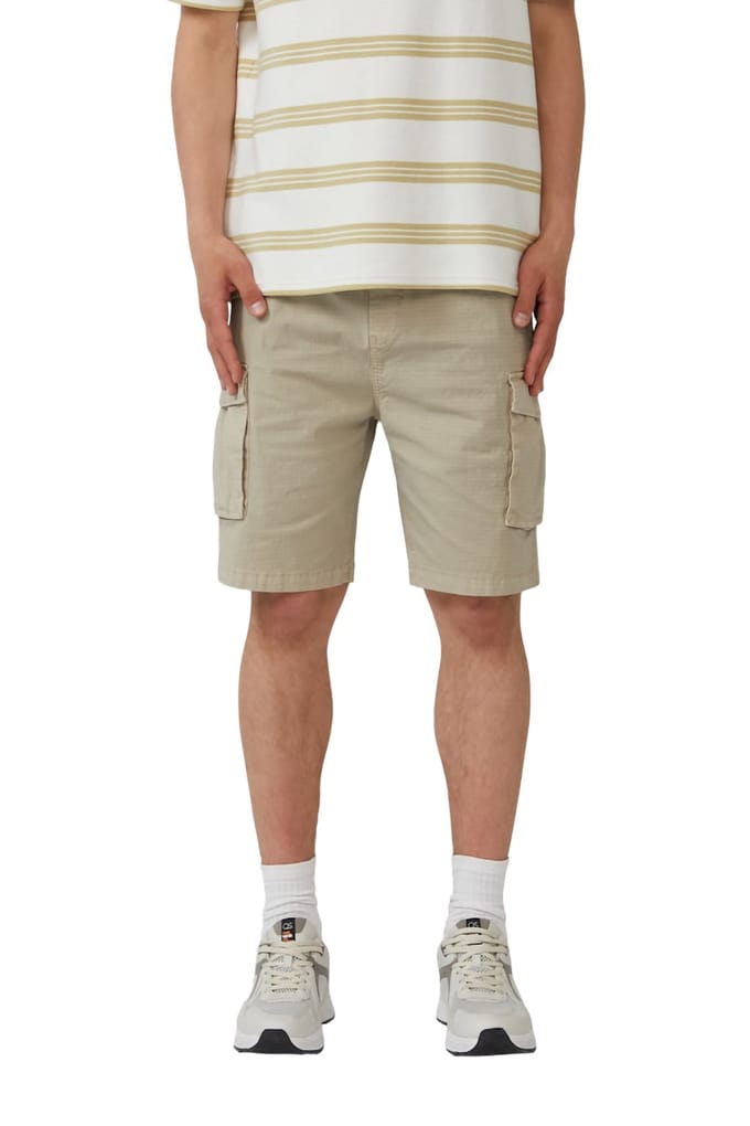 QS - male - Cargoshort van gestructureerde stof