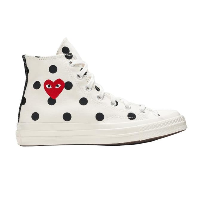 Converse Chuck Taylor All Star 70 Hi Comme des Garcons PLAY Polka Dot 36.5 white