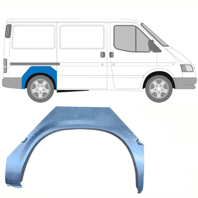 Reparatiepaneel achterspatbord voor Ford Transit 1986-2000 / Rechts
