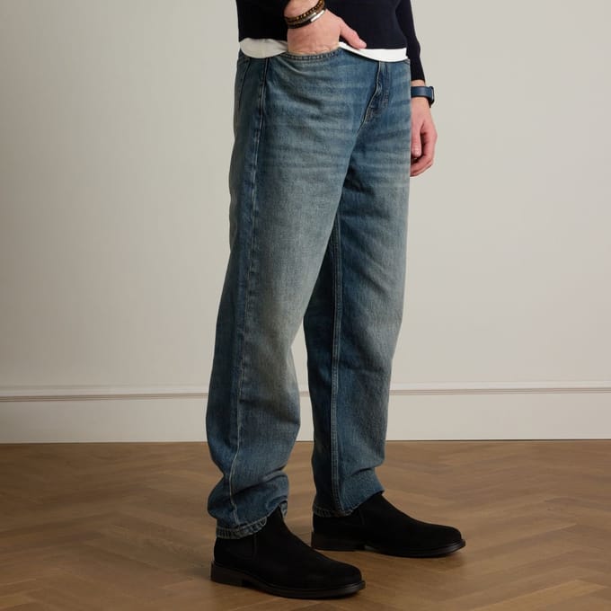 Manfield - Heren - Zwarte suède chelsea boots - Maat 44